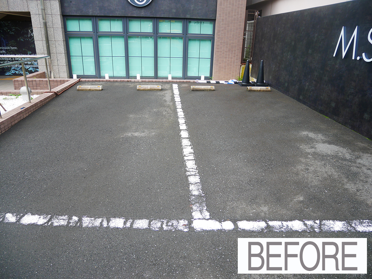 白線ライン施工+マーク施工 神奈川県1