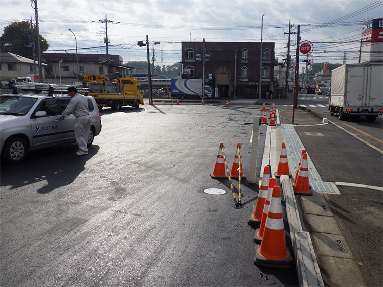 白線ライン施工+マーク施工 埼玉県5