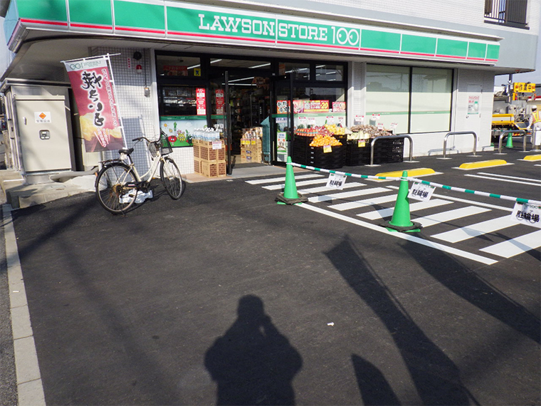 白線ライン施工+マーク施工 埼玉県1