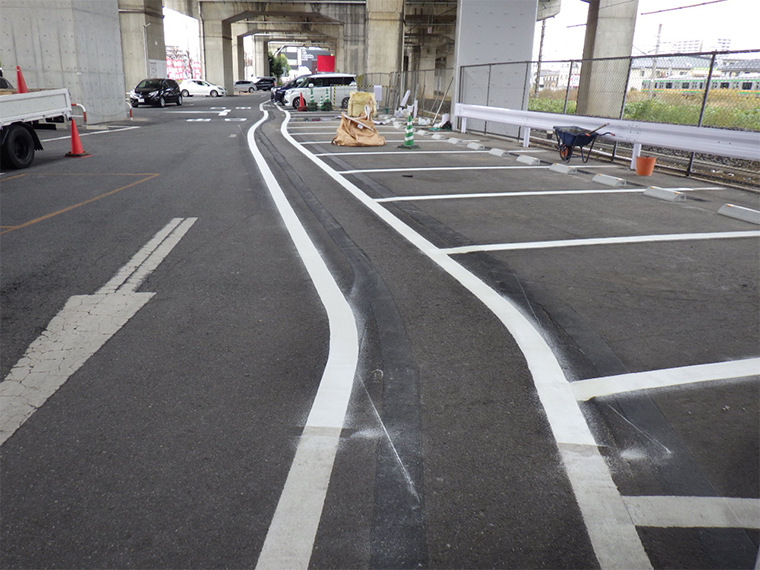 白線ライン消去+白線ライン施工 神奈川県4