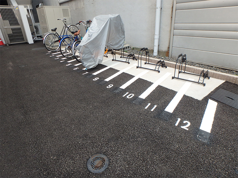 白線ライン施工+文字施工 神奈川県1